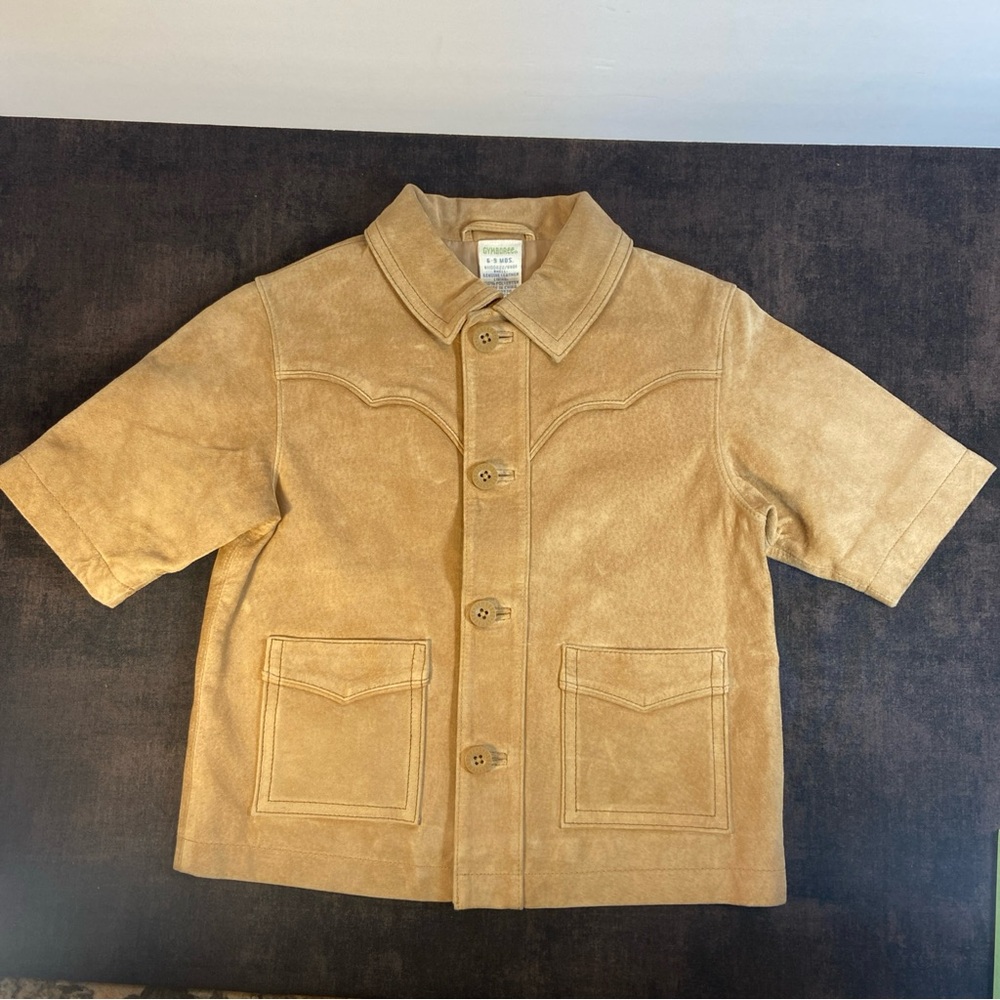 Gymboree Western Style Tan Suede Coat, 6-9 Months, With Tags & Extra Buttons